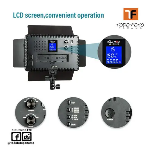 VILTROX VL-S192T Kit de iluminación de luz de video - Imagen 3