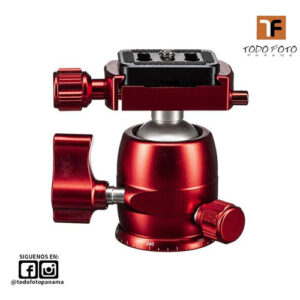 Sirui b-00 mini r&oacute;tula esf&eacute;rica de aluminio, capacidad 11 lb, rojo b-00r