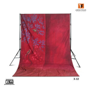 Fondo de tela 3x6m dise&ntilde;o flores x-12