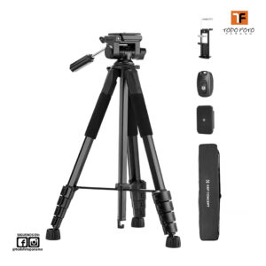 KF09.126 Tr&iacute;pode K&F Concept de 1,9M con control remoto Bluetooth y cabezal de vídeo
