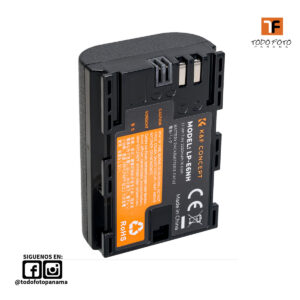 KF28.0021V2 Batería recargable LP-E6NH de 2250 mAh para cámaras Canon seleccionadas