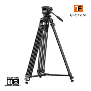 SmallRig 4686 Kit de tr&iacute;pode y cabezal fluido de alta resistencia AD-01S
